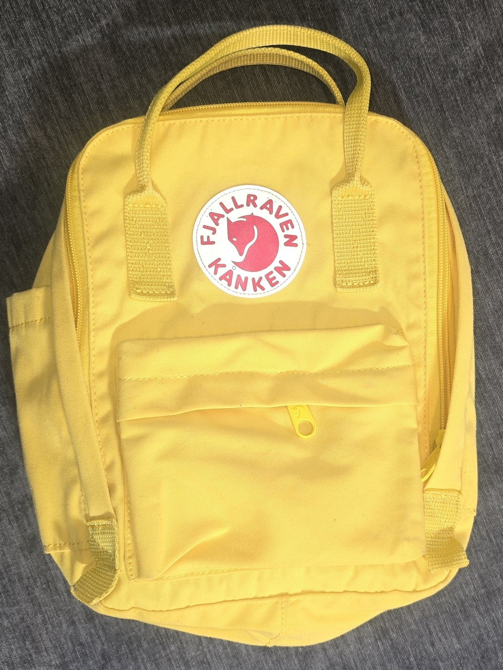 Fjallraven Kanken Mini Backpack Yellow Warm Yellow Canvas School Travel Bag